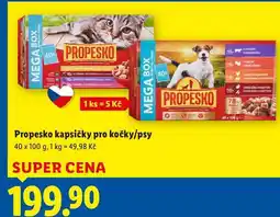Lidl Propesko kapsičky pro kočky/psy, 40x 100 g nabídka