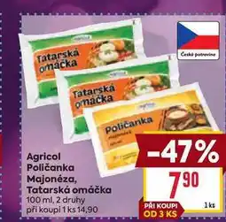 Billa Agricol Poličanka Majonéza, Tatarská omáčka 100ml nabídka