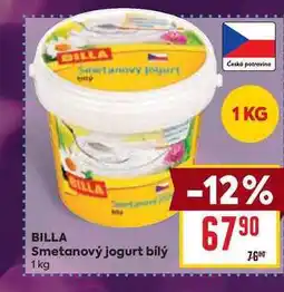 Billa BILLA Smetanový jogurt bílý 1 kg nabídka