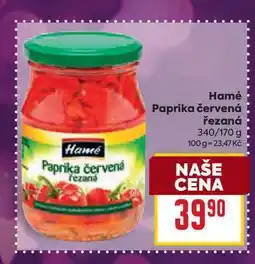 Billa Hamé Paprika červená řezaná 340/170 g nabídka