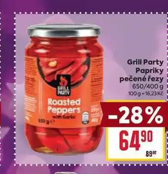 Billa Grill Party Papriky pečené řezy 650/400 g nabídka