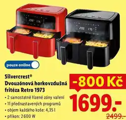 Lidl Silvercrest Dvouzónová horkovzdušná fritéza Retro 1973 nabídka