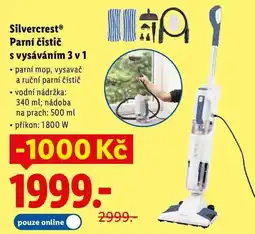 Lidl Silvercrest Parní čistič s vysáváním 3 v 1 nabídka
