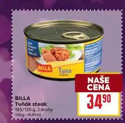 Billa BILLA Tuňák steak 185/130 g nabídka