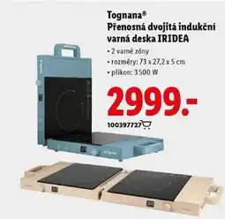 Lidl Tognana Přenosná dvojitá indukční varná deska IRIDEA nabídka
