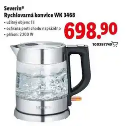 Lidl Severin Rychlovarná konvice WK 3468 nabídka
