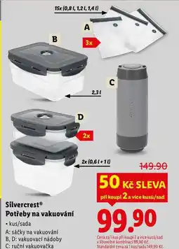 Lidl Silvercrest Potřeby na vakuování nabídka
