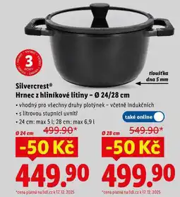 Lidl Silvercrest Hrnec z hliníkové litiny - pr. 24/28 cm nabídka
