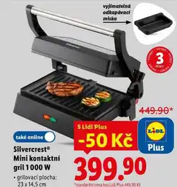 Lidl Silvercrest Mini kontaktní gril 1000 W nabídka