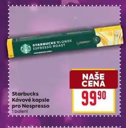 Billa Starbucks Kávové kapsle pro Nespresso 1 balení nabídka