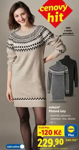 Lidl esmara Pletené šaty nabídka