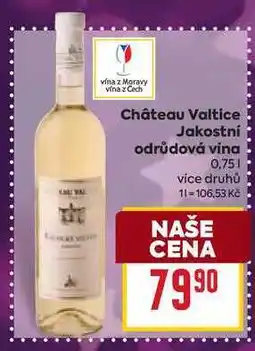 Billa Château Valtice Jakostní odrůdová vína 0,75l nabídka