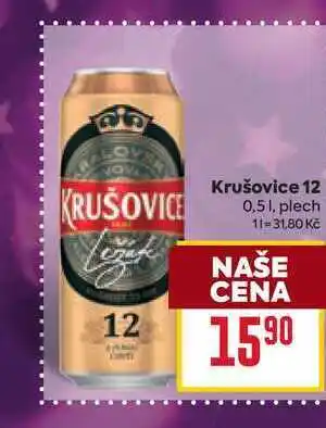 Billa Krušovice 12 0,51, plech nabídka
