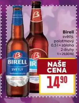 Billa Birell světlý, polotmavý 0,5l nabídka