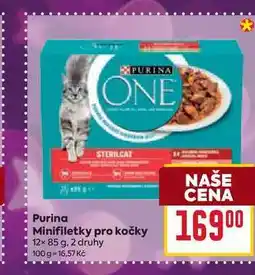 Billa Purina Minifiletky pro kočky 12x 85 g nabídka