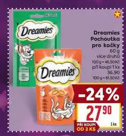 Billa Dreamies Pochoutka pro kočky 60 g nabídka