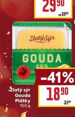 Billa Zlatý sýr Gouda Plátky 100g nabídka