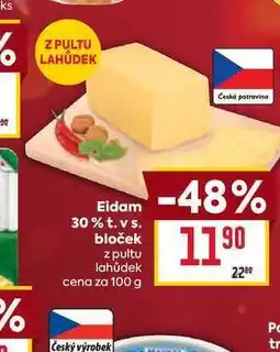 Billa Eidam 30% t. vs. bloček z pultu lahůdek cena za 100g nabídka