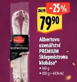 Albert Albertovo uzenářství PREMIUM Sklepmistrova klobása nabídka