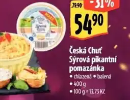 Albert Česká Chuť Sýrová pikantní pomazánka nabídka