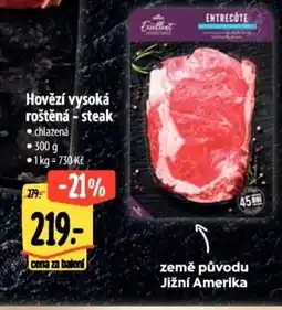 Albert Hovězí vysoká roštěná - steak nabídka