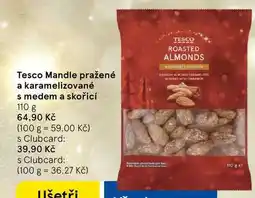Tesco Tesco Mandle pražené a karamelizované s medem a skořicí, 110 g nabídka