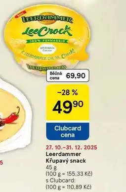 Tesco Leerdammer Křupavý snack, 45 g nabídka