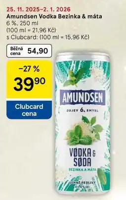 Tesco Amundsen Vodka Bezinka & máta 6%, 250 ml nabídka