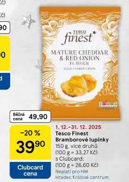 Tesco Tesco Finest Bramborové lupínky, 150 g, více druhů nabídka