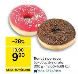 Tesco Donut s polevou, 55-56 g nabídka