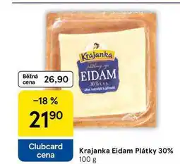 Tesco Krajanka Eidam Plátky 30%, 100 g nabídka