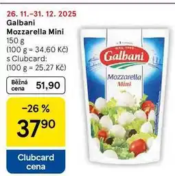 Tesco Galbani Mozzarella Mini, 150 g nabídka