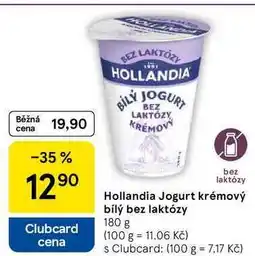 Tesco Hollandia Jogurt krémový bílý bez laktózy, 180 g nabídka