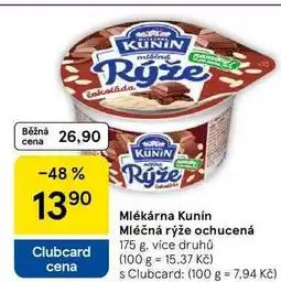 Tesco Mlékárna Kunín Mléčná rýže ochucená, 175 g nabídka