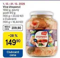 Tesco Viva Utopenci, 1550 g, pevný podíl 912 g nabídka