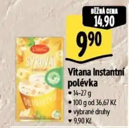 Albert Vitana Instantní polévka nabídka