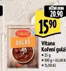 Albert Vitana Koření guláš nabídka