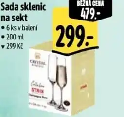 Albert Sada sklenic na sekt nabídka