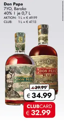TRAVEL FREE Don Papa 7YO, Baroko 40% nabídka