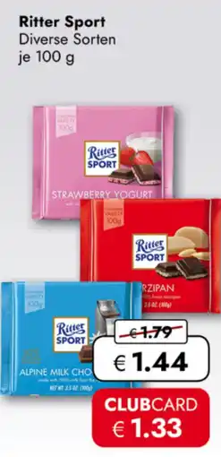 TRAVEL FREE Ritter Sport nabídka