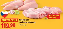 Lidl Kuřecí prsní a stehenní řízky mix nabídka