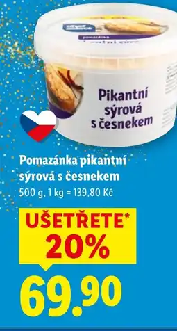 Lidl Pomazánka pikantní sýrová s česnekem nabídka
