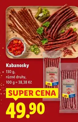 Lidl Kabanosky nabídka