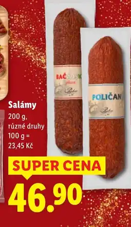 Lidl Salámy nabídka