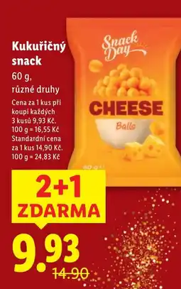 Lidl Kukuřičný snack nabídka