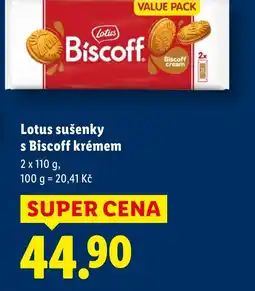 Lidl Lotus sušenky s Biscoff krémem nabídka
