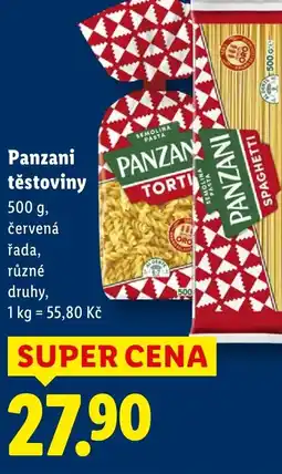 Lidl Panzani těstoviny nabídka