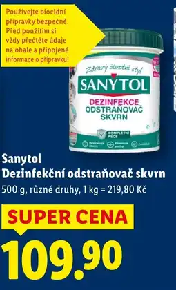 Lidl Sanytol Dezinfekční odstraňovač skvrn nabídka