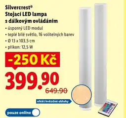 Lidl Silvercrest Stojací LED lampa s dálkovým ovládáním nabídka
