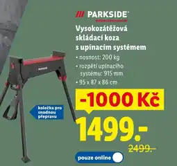 Lidl PARKSIDE Vysokozátěžová skládací koza s upínacím systémem nabídka